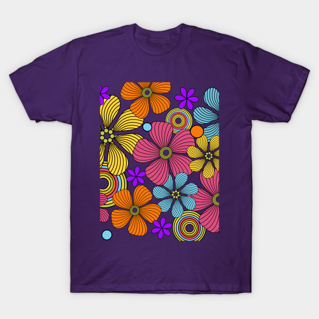 70s Retro Flower power Design Flower Power TShirt TeePublic